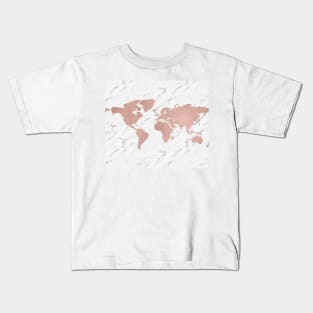 Wanderlust marble - rose gold Kids T-Shirt